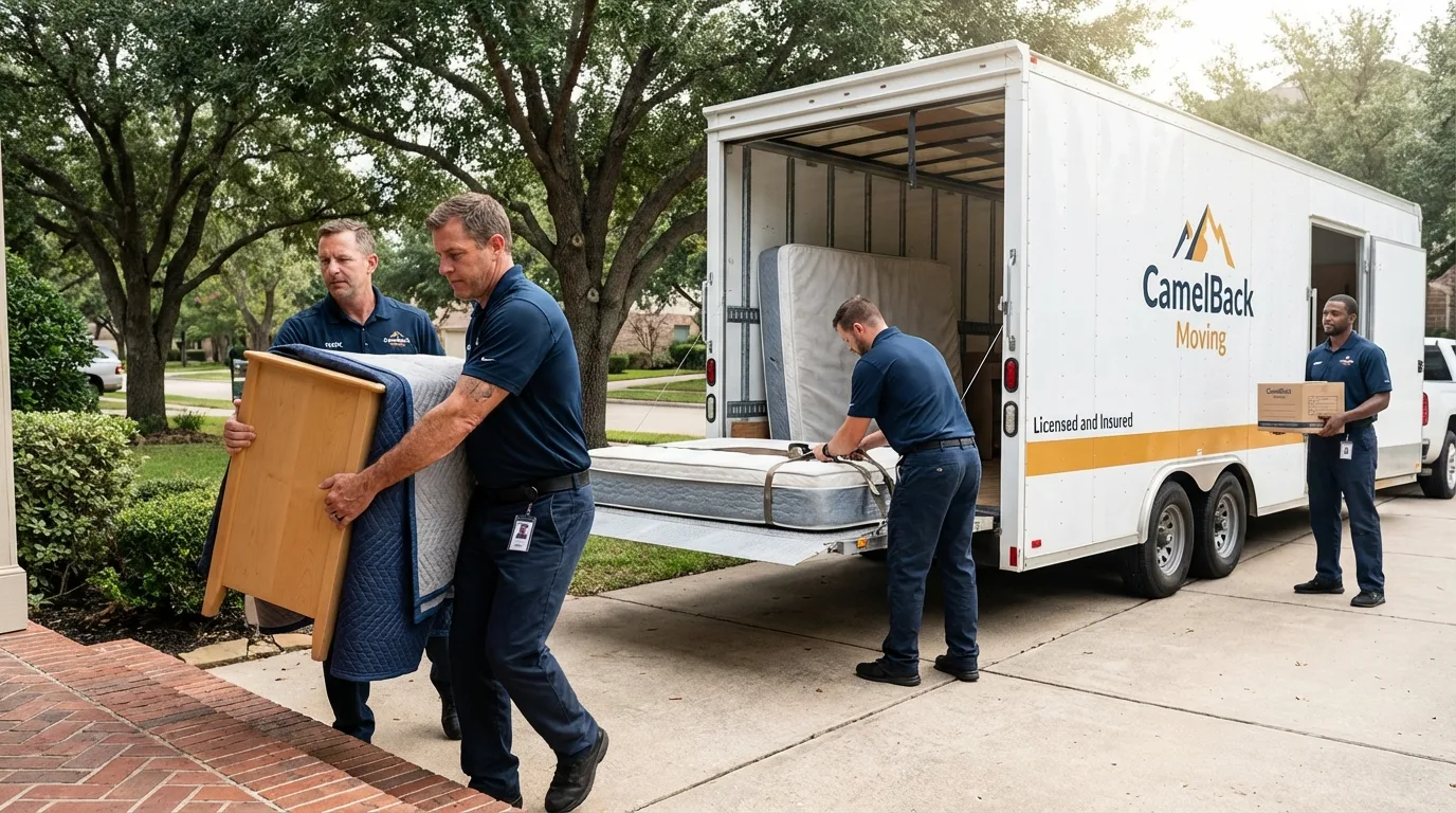 Crew loading residential truck for cross-state move from Kennesaw, GA